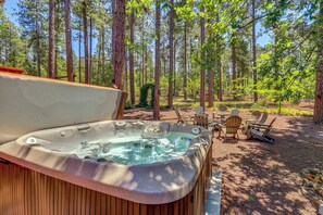 Yard | Private Hot Tub | Fire Pit