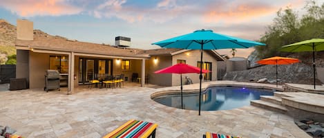 Beautiful Sun Beds Overlooking Pool