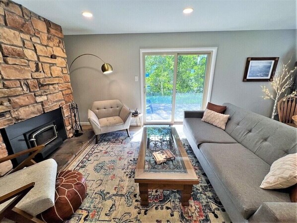 Living Room w/Wood Stove