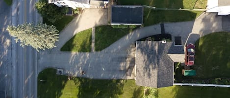 Aerial View Of Driveway. Pine Hill Getaway On Top Of Photo.