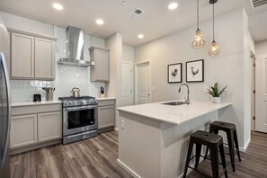 Chef's Kitchen with Stainless Steel Appliances