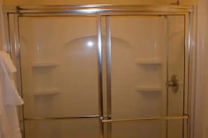 Walk in shower in master bedroom