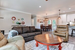 Welcome to your brand new vacation rental just outside of Asheville! This 3bd/2bath home sleeps a total of 8 guests. The living room couch is a sleeper sofa.