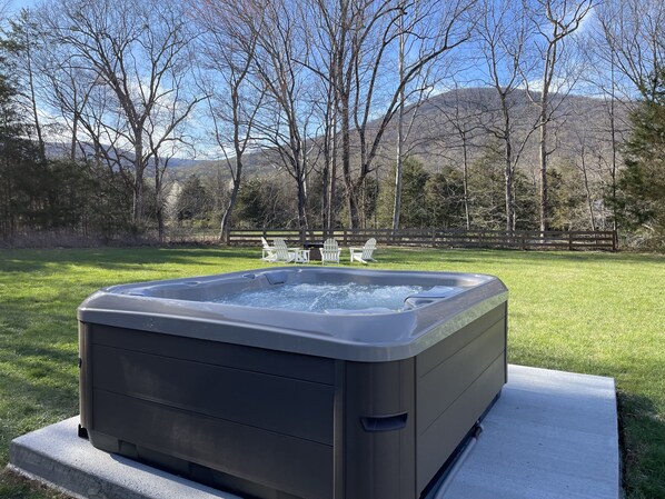 Soak in the new hot tub