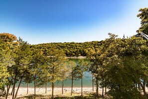 Gorgeous deck view of lake