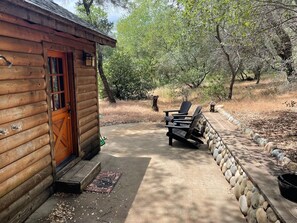 Outdoor Shower and Seating Area
