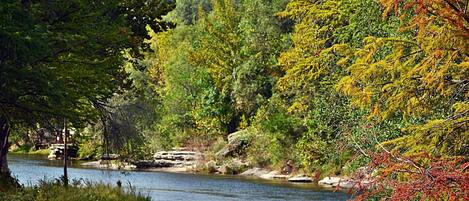 Tube the Guadalupe River just 5 minutes away