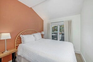 Bedroom #1 has a queen bed and gorgeous mountain view