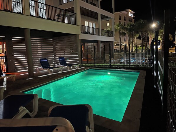 Private, heatable pool! And access to the community pool too! So nice!