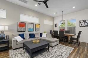 Livingroom with beautiful decorative touches.