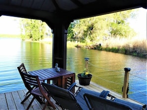 View from the terrace of Aloberge 8 towards the Richelieu
