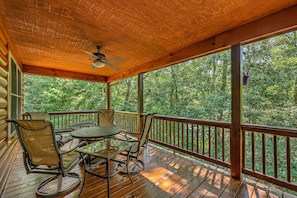 Main level lighted porch