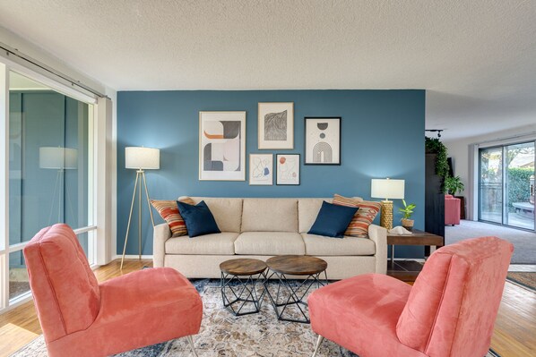 One of two sitting/lounge areas