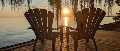 Enjoy the beautiful sunsets on your waterfront deck.