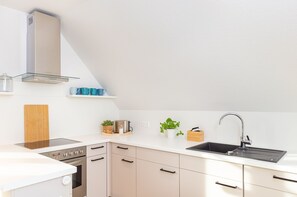 Kitchen in holiday apartment  54 Nord in Nebel on the island Amrum