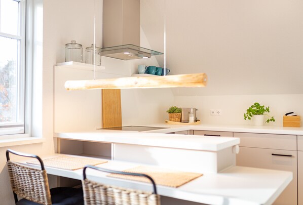 Kitchen in holiday apartment  54 Nord in Nebel on the island Amrum