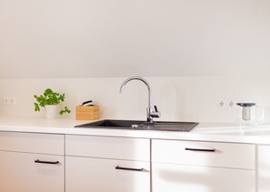 Kitchen in holiday apartment  54 Nord in Nebel on the island Amrum