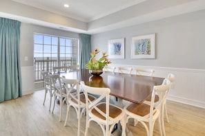 Dining room area with ocean view