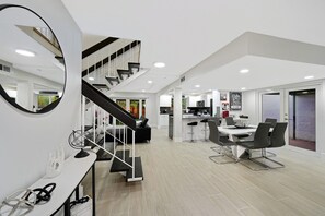 View of the downstairs from the entrance. 