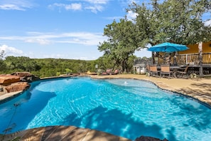 Private pool overlooking the breathtaking views this property offers