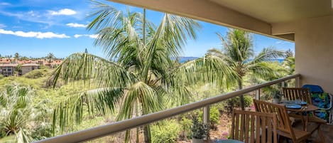 Enjoy the view while dining on the lanai