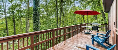 Enjoy the mountain views from our spacious deck.