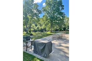 large patio; with seating for 10-12