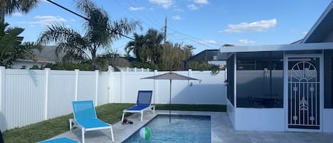 Brand New Pool with enclosed privacy fence
