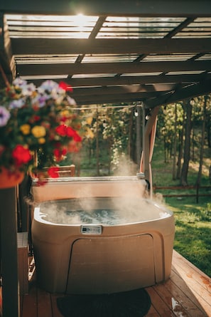 hottub at the cottage