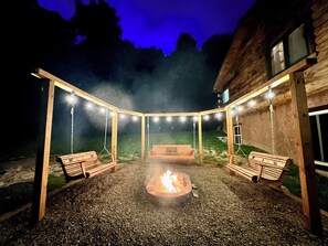 Gather around the fire & sparkling lights for unforgettable evenings!