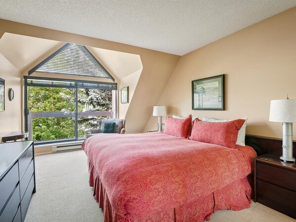 Primary bedroom - King bed, juliet balcony, large and spacious, dresser for storage