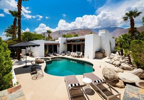 Serene Escape – A breathtaking poolside haven with stunning mountain views.