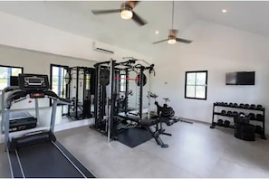 Your own private gym (in a separate building on the property) 