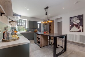 Modern, clean open plan kitchen