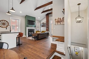 Spacious plan with electric fireplace!