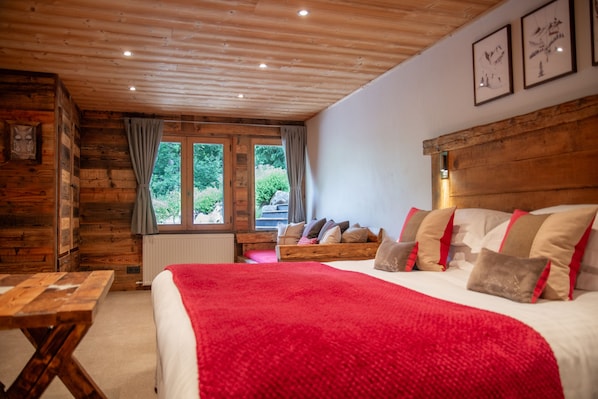 Owl Bedroom - double, twin, family. Terrace view