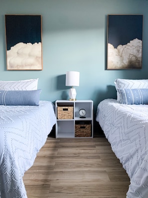 My favorite room. Two twin beds with a closet and full length mirror.