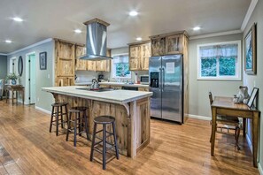 Kitchen | Single-Story Cottage | Additional Vacation Rentals On-Site