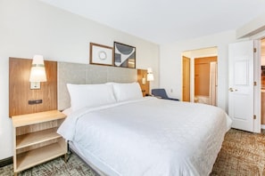 Get a peaceful night sleep in our cozy bedroom.