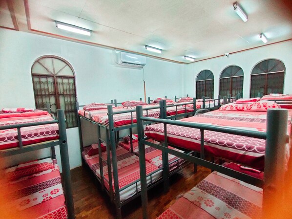 The room can accommodate 12-14 pax and Male and Female room is separated.