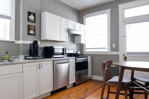 Kitchen with seating area