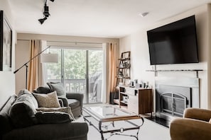 Living area with balcony