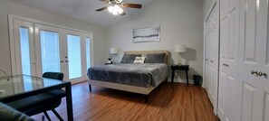 Master bedroom with King bed and private balcony