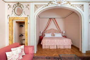 The apartment offers three unique and beautiful bedrooms.