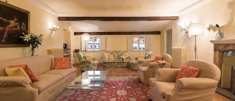 The large living room is great for a large family or group of friends.