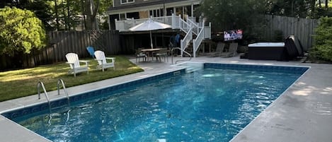 16' x 32' heated pool and new hot tub.  