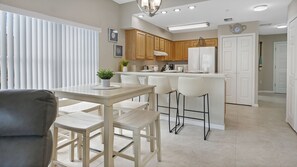 Spacious dining and kitchen