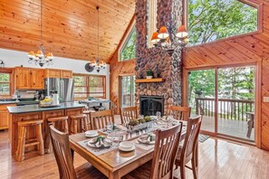 Dining seating includes kitchen table, breakfast nook table and island stools