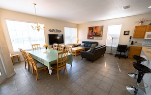 Living and dining area.