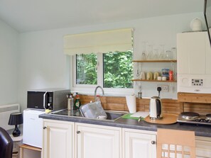 Open plan living space | Shepherds Hut 3 in Kent - The Shepherds Huts at Laddingford, Laddingford, near Maidstone
